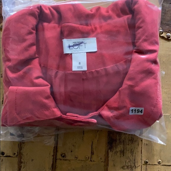 ANN TAYLOR LOFT BRIGHT RED SS CROP BLAZER JACKET 8 - Picture 13 of 13